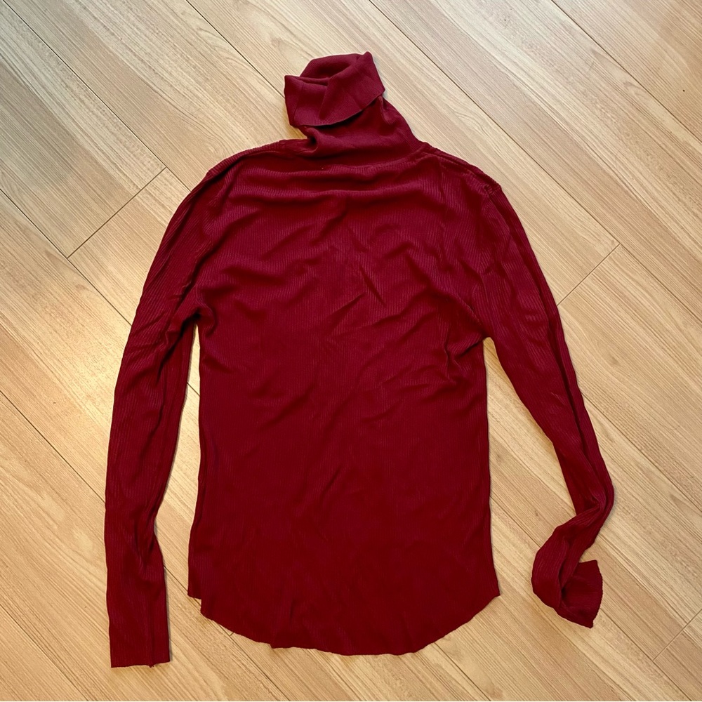 Zara ribbed burgundy turtleneck
